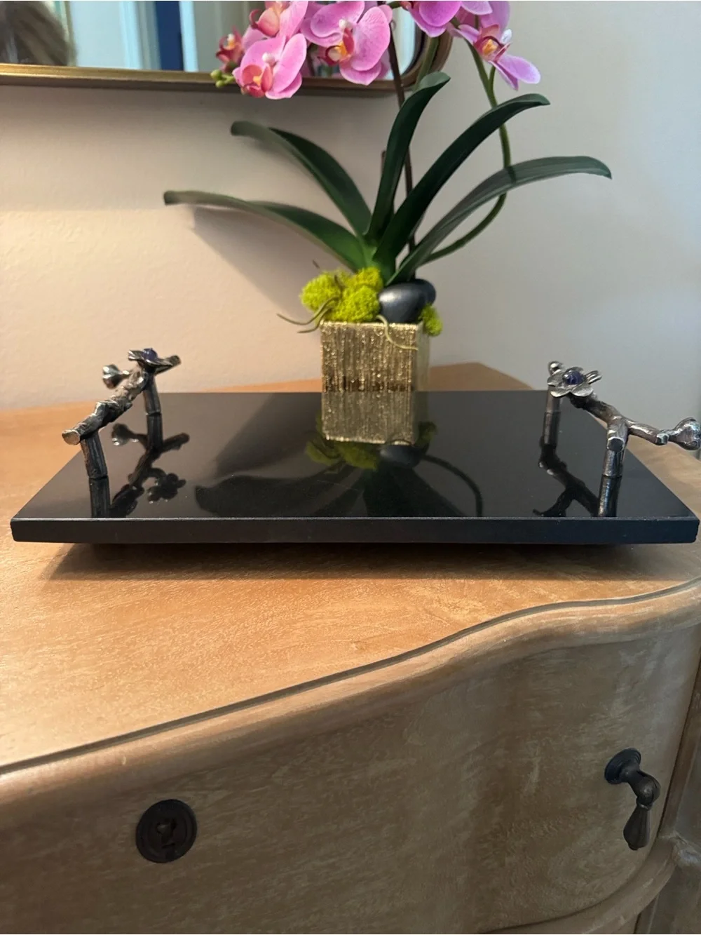 Highly Polished Black Slate Cheese Board or Serving Tray